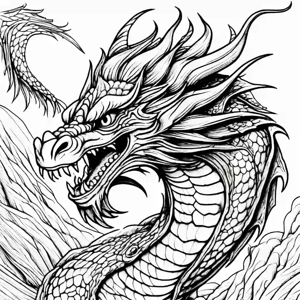 Eastern Dragon coloring pages